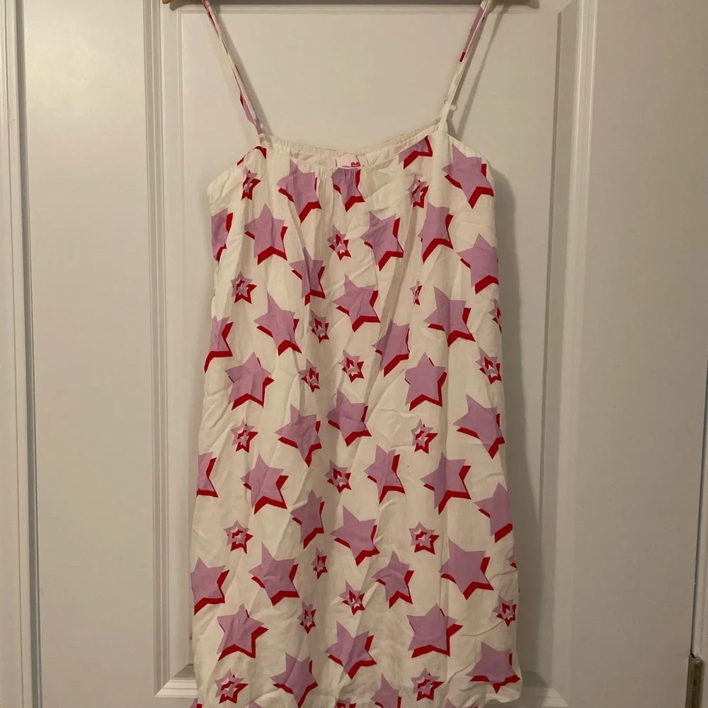 Buddy Love Starry Pink and Red Womens Mini Dress - Picture 6 of 6